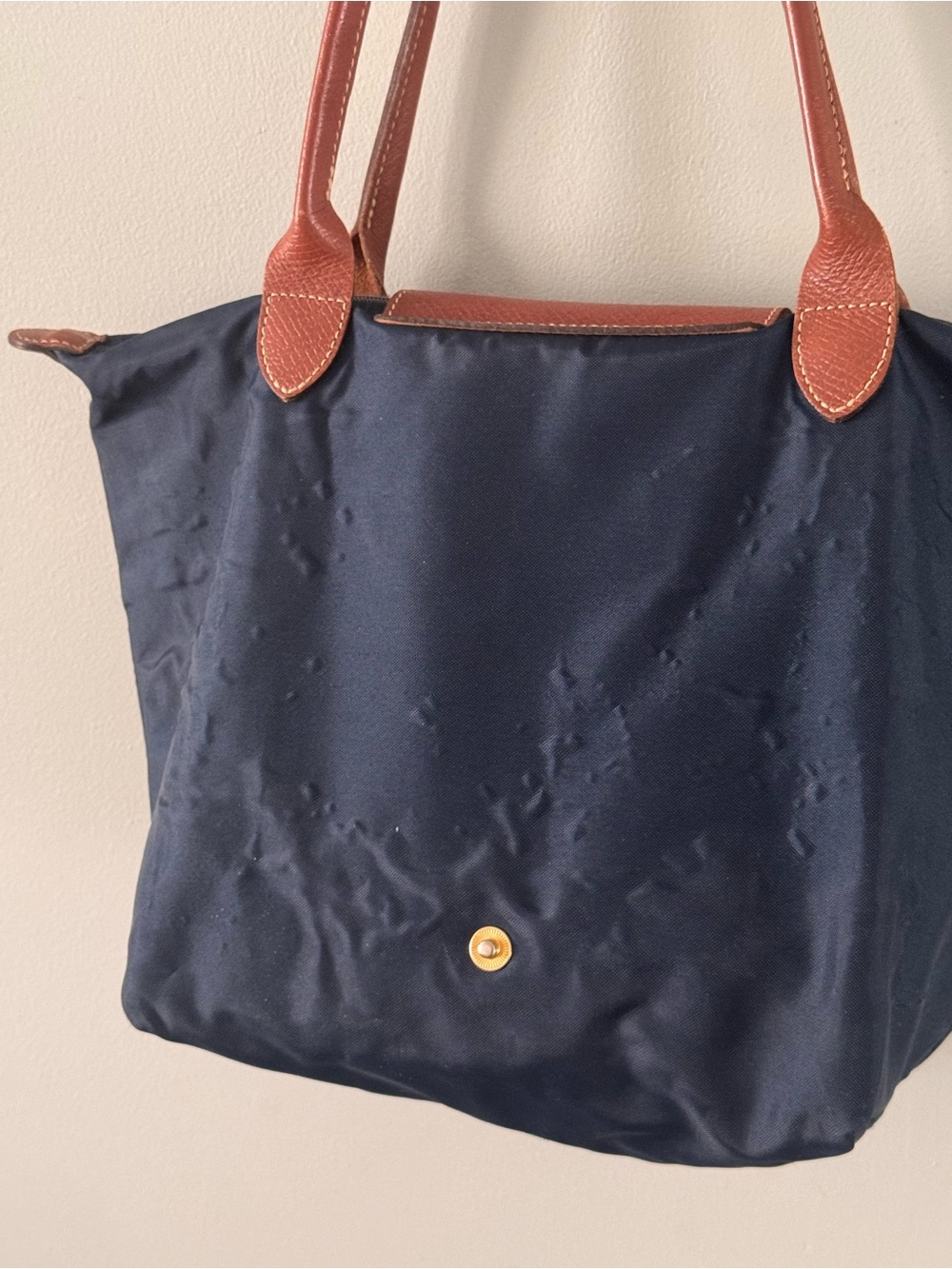 Authentic Longchamp Le Pliage Tote Bag Medium Navy Blue - Flaws - Read - Picture 6 of 11